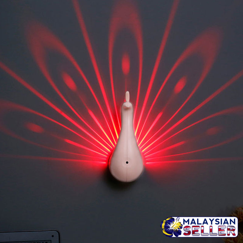 idrop Nightlight Creative Peacock Projection Colorful With  Remote control For Household