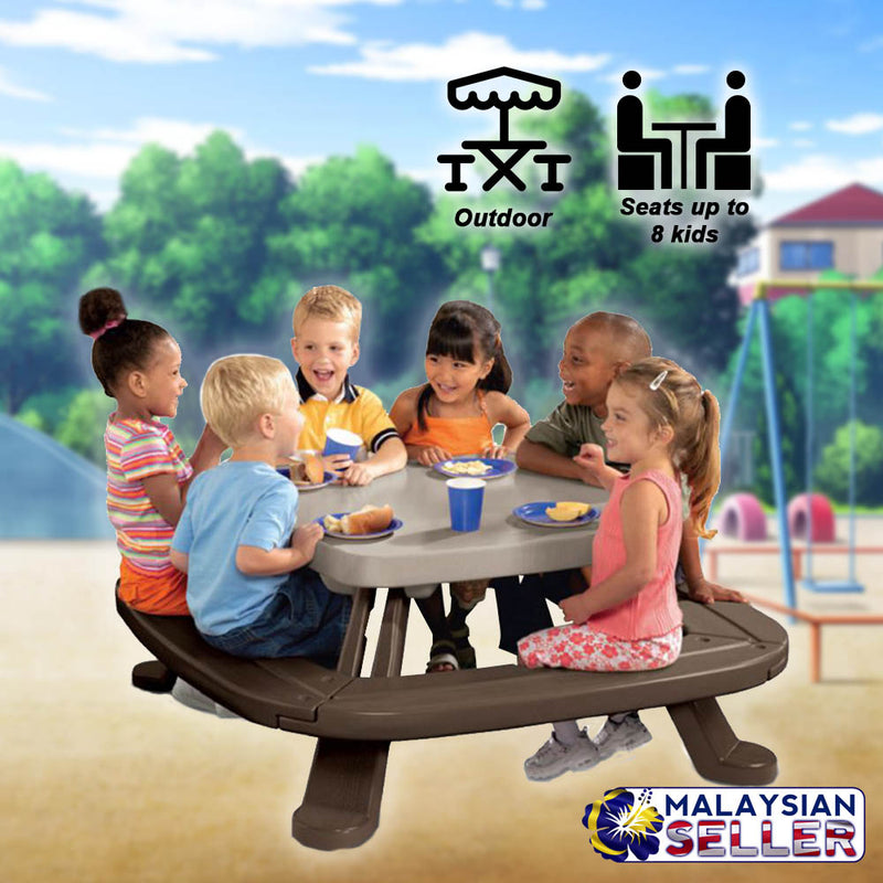 idrop Portable Compact Folding Suitcase Childrens Kids Picnic Table Set [880-02-442N]