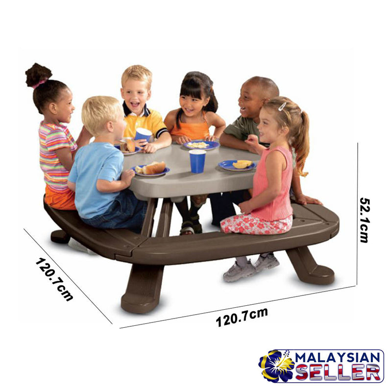 idrop Portable Compact Folding Suitcase Childrens Kids Picnic Table Set [880-02-442N]