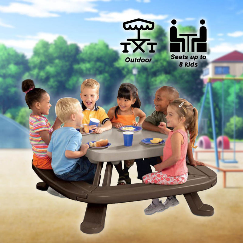 idrop Portable Compact Folding Suitcase Childrens Kids Picnic Table Set [880-02-442N]
