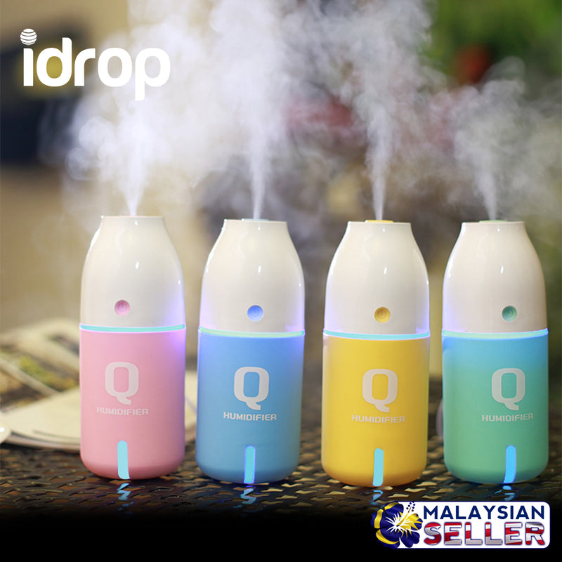 idrop LED Q Bottle Humidifier Essential Oil Mini USB Air Aroma Car Diffuser