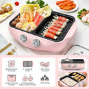 idrop 2 IN 1 Steamboat Multifunction Cooking Pot Grill Pan Cooker