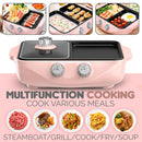 idrop 2 IN 1 Steamboat Multifunction Cooking Pot Grill Pan Cooker