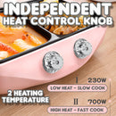 idrop 2 IN 1 Steamboat Multifunction Cooking Pot Grill Pan Cooker