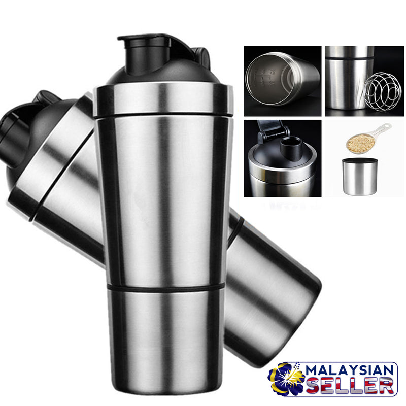 idrop Stainless Steel Bottle With Removable Cup For Gym Shaker Bottle [600ml]