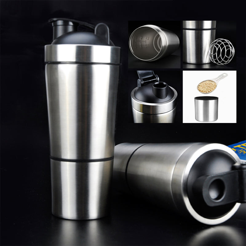 idrop Stainless Steel Bottle With Removable Cup For Gym Shaker Bottle [600ml]