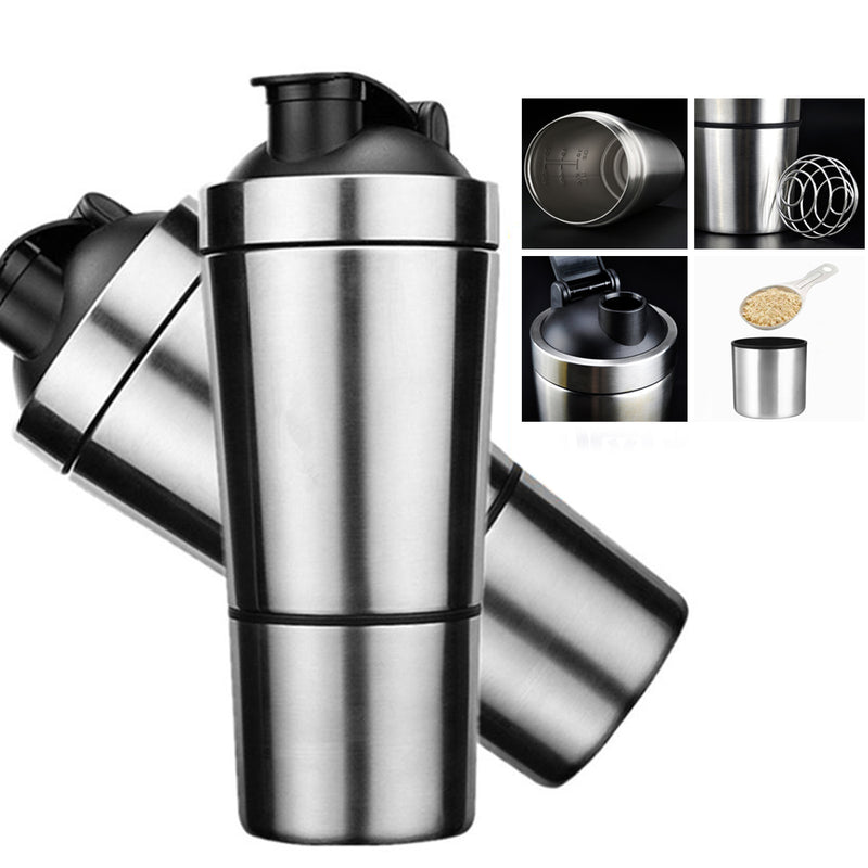 idrop Stainless Steel Bottle With Removable Cup For Gym Shaker Bottle [600ml]