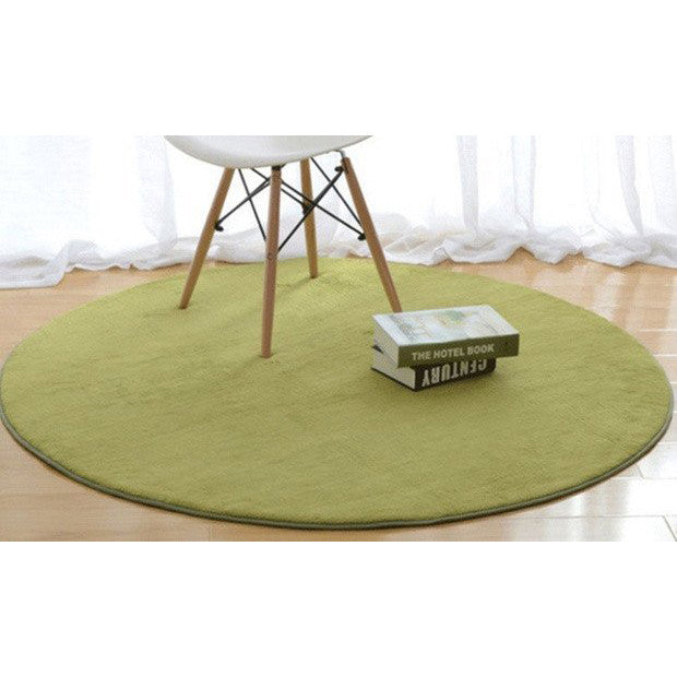 Round Coral Fleece Decorative Home Rugs