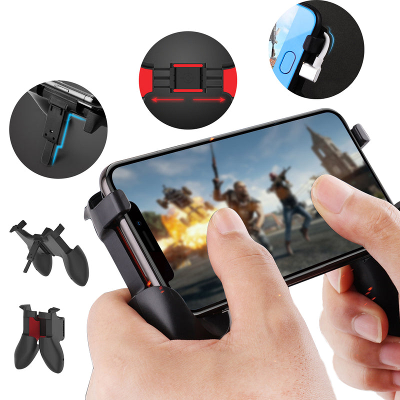 idrop S-01 Telescopic Extended Portable Folding Game Handle for [ Mobile Phone 4.7inch to 6.4inch]