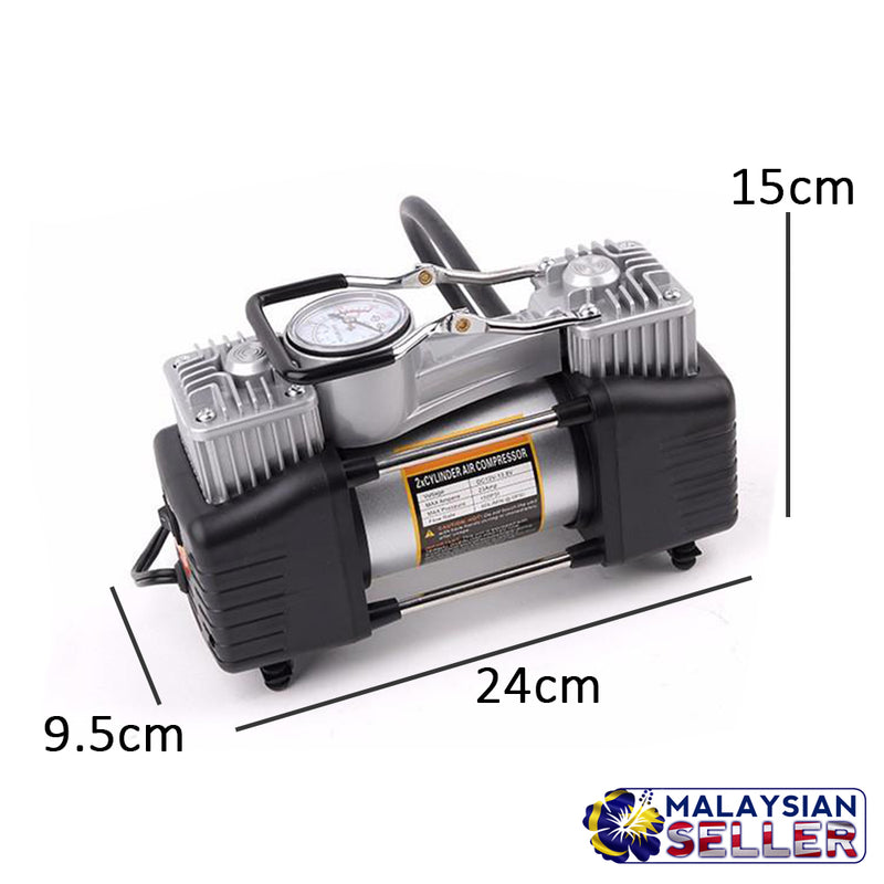 idrop Portable Heavy Duty 2 Cylinder Air Compressor Direct Drive 12V 628-4X4 Pump