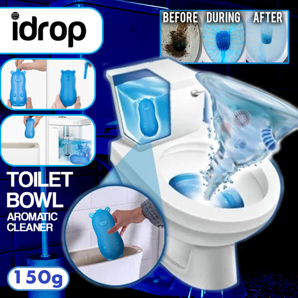 idrop 150g Blue Grizzly Bear Toilet Bowl Flush Aromatic Cleaner Deodorant Cleaning Liquid Agent