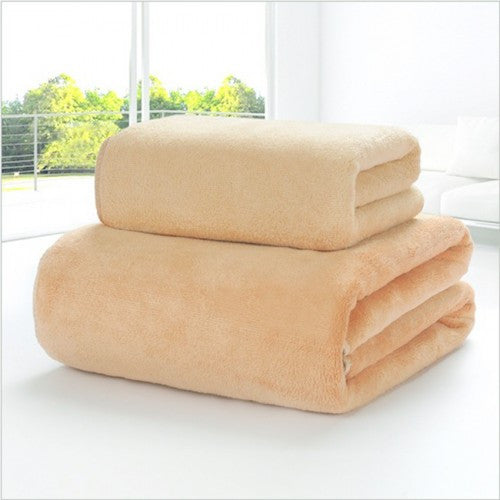 Set Of 2 Cotton Bath Towel With Face Towel