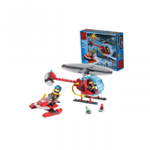 Set Of 3 Small Building Block (Tank Car + Fire Truck + Rescue Team)