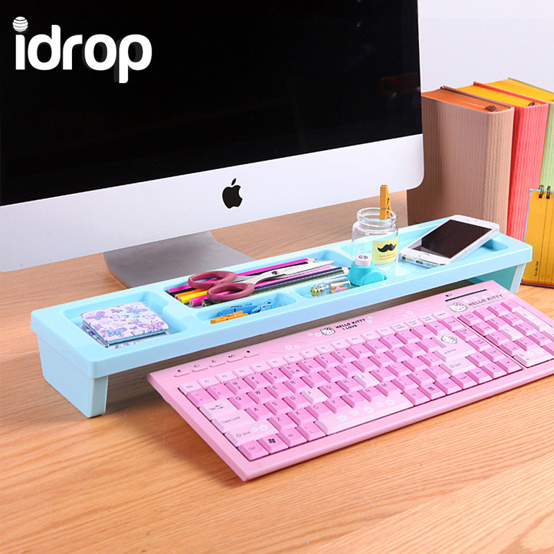 idrop Multi-function Storage Holder Rack Computer Keyboard Desk Organizer [Send by randomly color]