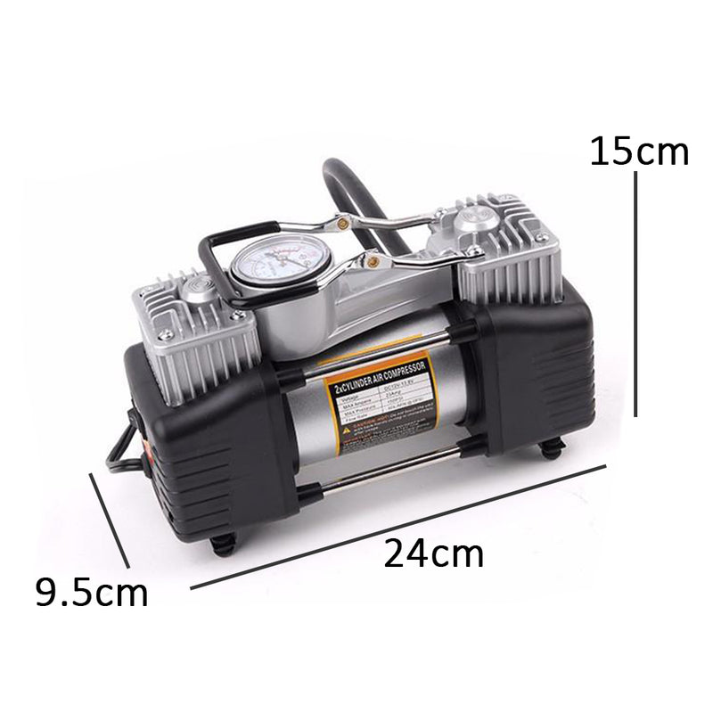 idrop Portable Heavy Duty 2 Cylinder Air Compressor Direct Drive 12V 628-4X4 Pump