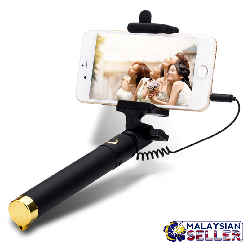 idrop Selfie Stick Stretchable Extendable Folding 270° Rotating Wired For Smart Phone Android IOS