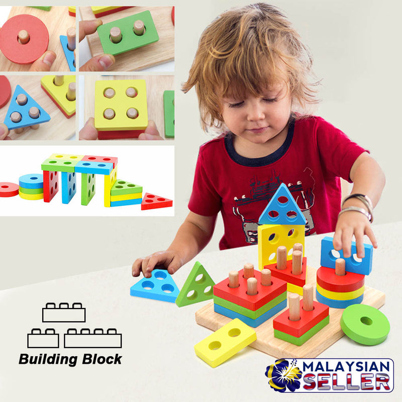 idrop Wooden Shape Building Blocks Kids Toys For Child Legos Figures