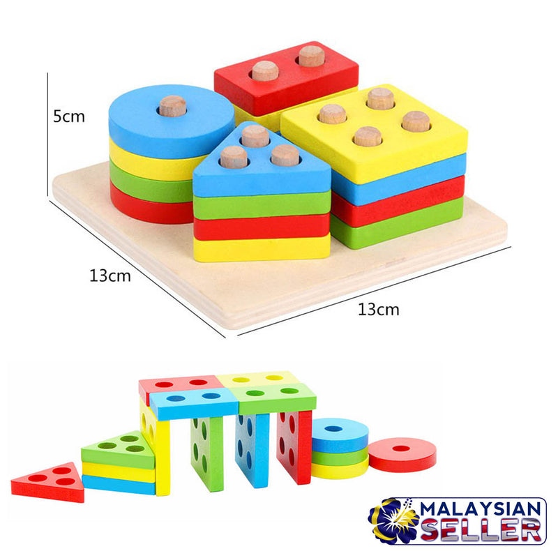 idrop Wooden Shape Building Blocks Kids Toys For Child Legos Figures