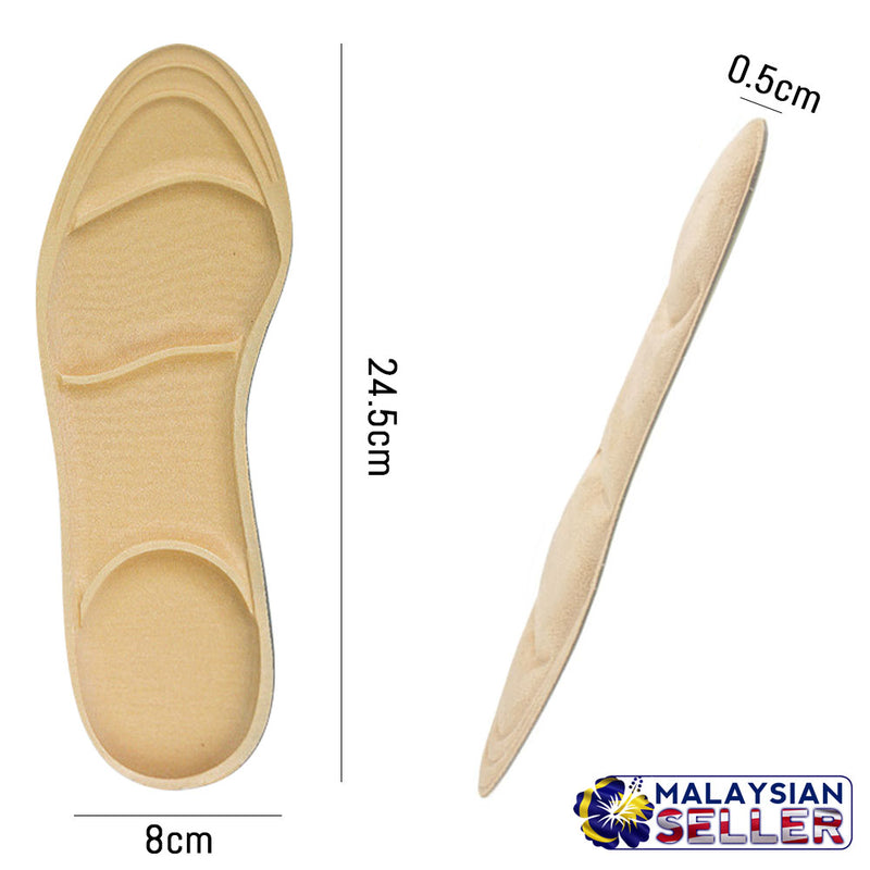 idrop Ladies Feet Heels Sponge 3D Shoe Insoles with Pads DIY Cutting
