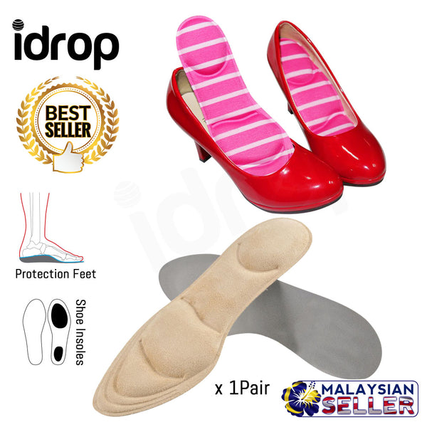 idrop Ladies Feet Heels Sponge 3D Shoe Insoles with Pads DIY Cutting