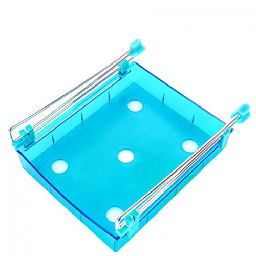 Slide Kitchen Fridge Freezer Space Saver Organization Storage (Blue)