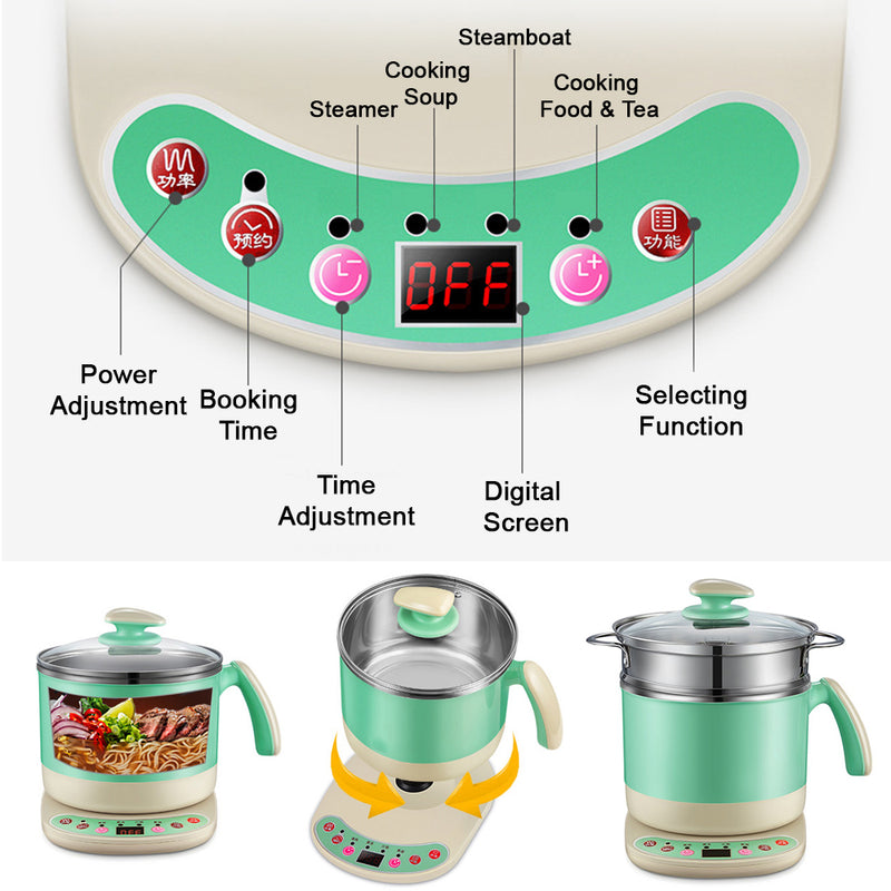 idrop Multifunction Electric 2 Layer Mini Slow Cooker for Kitchen Tools