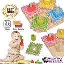 idrop Kids Children Colorful Wood Sprocket Sorter Toy [ BR-34712 ]