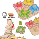 idrop Kids Children Colorful Wood Sprocket Sorter Toy [ BR-34712 ]