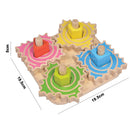 idrop Kids Children Colorful Wood Sprocket Sorter Toy [ BR-34712 ]