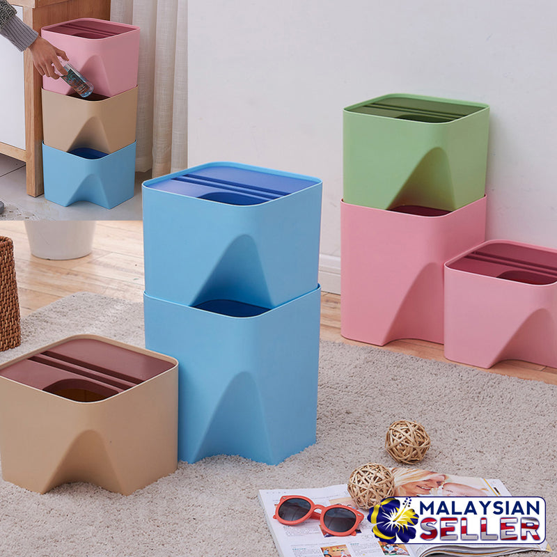 idrop Portable Colorful Household Stackable Waste Basket [ Small /Big ]