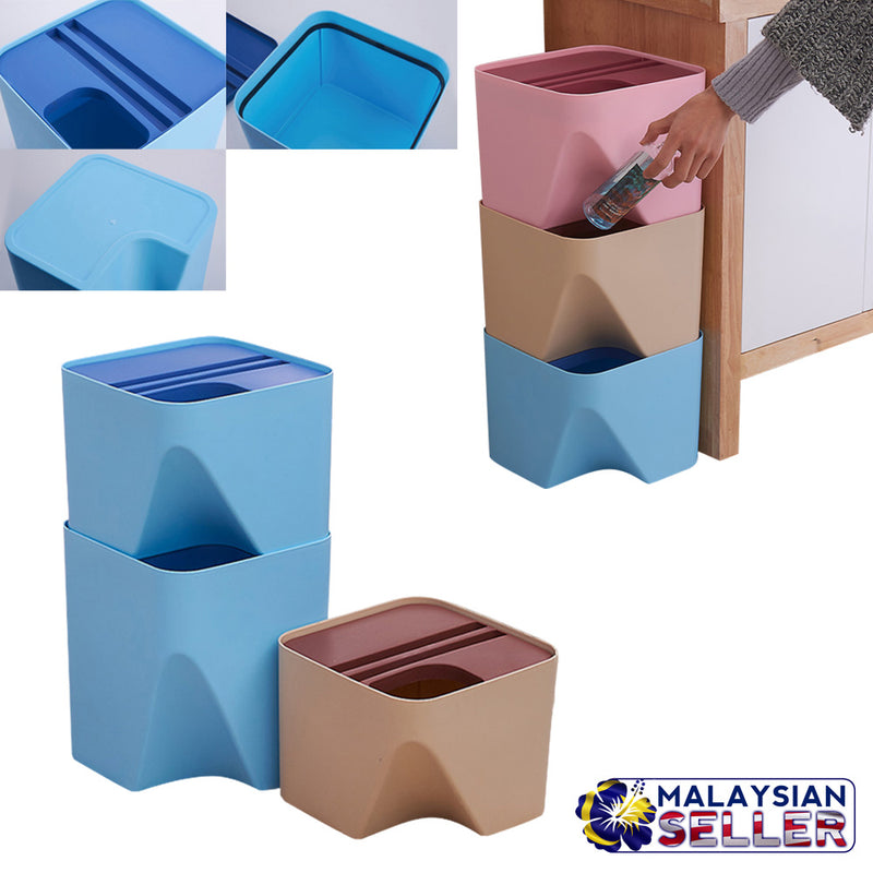 idrop Portable Colorful Household Stackable Waste Basket [ Small /Big ]