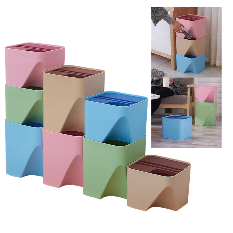 idrop Portable Colorful Household Stackable Waste Basket [ Small /Big ]