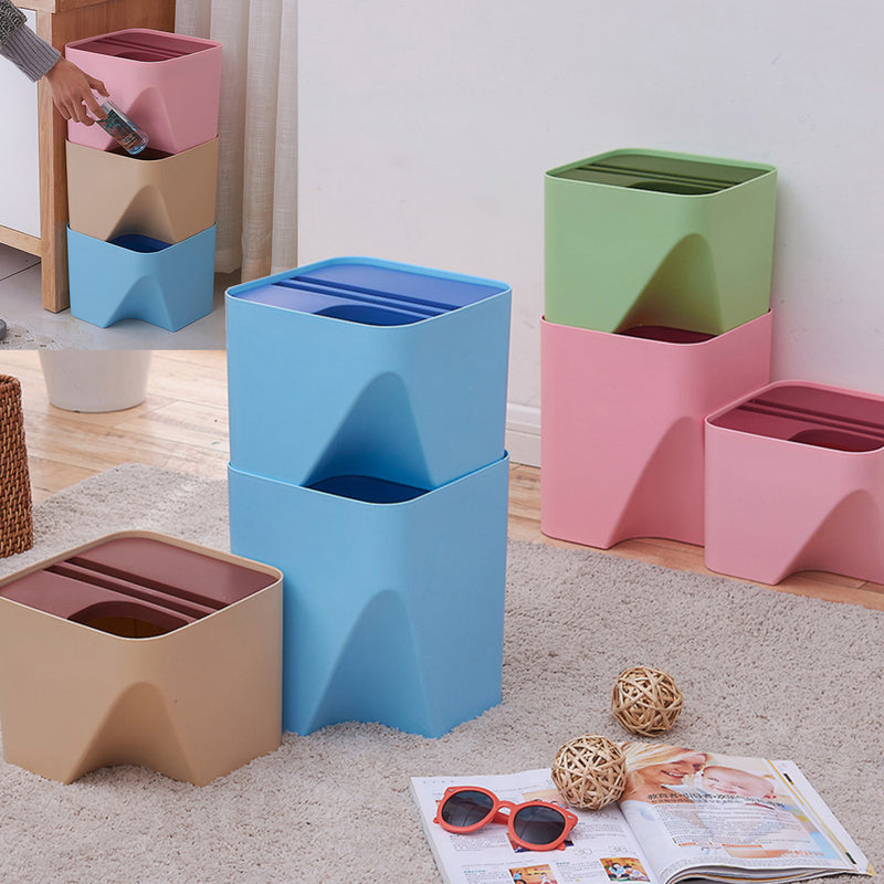 idrop Portable Colorful Household Stackable Waste Basket [ Small /Big ]