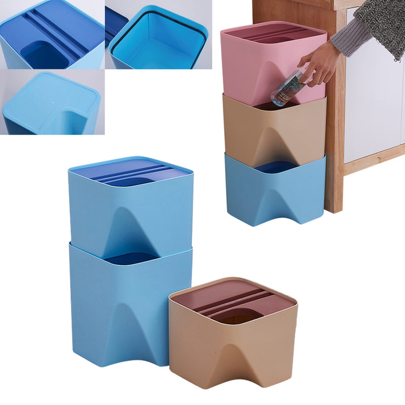 idrop Portable Colorful Household Stackable Waste Basket [ Small /Big ]