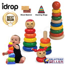 idrop Creative Colorful Wood Stacking Rings / Boy / Girl Toy for Kids Children