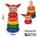 idrop Creative Colorful Wood Stacking Rings / Boy / Girl Toy for Kids Children