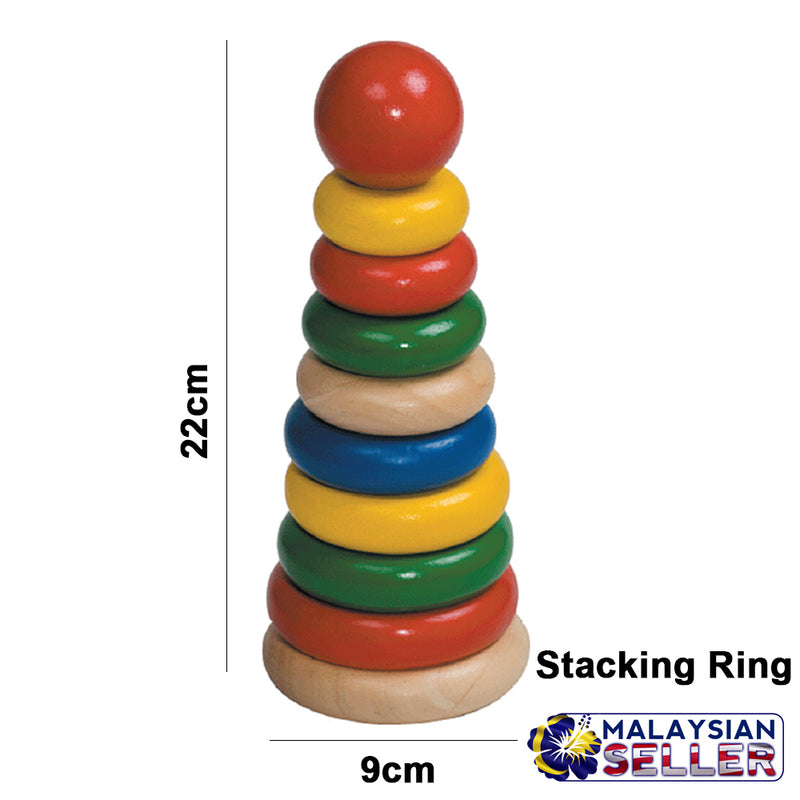 idrop Creative Colorful Wood Stacking Rings / Boy / Girl Toy for Kids Children