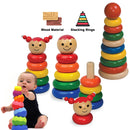 idrop Creative Colorful Wood Stacking Rings / Boy / Girl Toy for Kids Children