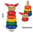 idrop Creative Colorful Wood Stacking Rings / Boy / Girl Toy for Kids Children