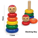 idrop Creative Colorful Wood Stacking Rings / Boy / Girl Toy for Kids Children