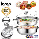 idrop Classic 2 Layer 28cm Thicken Steel Steamer Pot  for Kitchen Tools