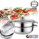 idrop Classic 2 Layer 28cm Thicken Steel Steamer Pot  for Kitchen Tools