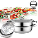 idrop Classic 2 Layer 28cm Thicken Steel Steamer Pot  for Kitchen Tools