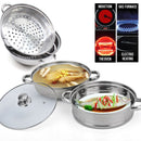 idrop Classic 2 Layer 28cm Thicken Steel Steamer Pot  for Kitchen Tools