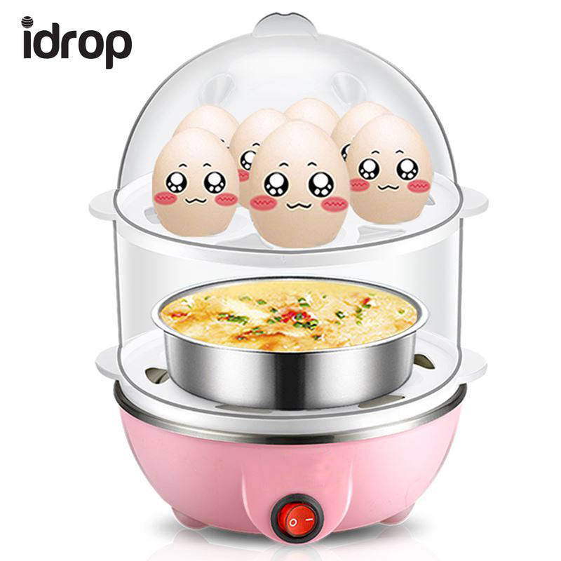idrop Multifunction Double-Layer Electric Food and Egg Cooker/ Boiler & Steamer [ Shape of Lid is RANDOM ]