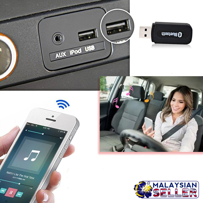 idrop T163 USB Bluetooth Receiver Adapter for Car Audio Stereo/Speaker/Headphone Music Car Stereo Receiver Adapter