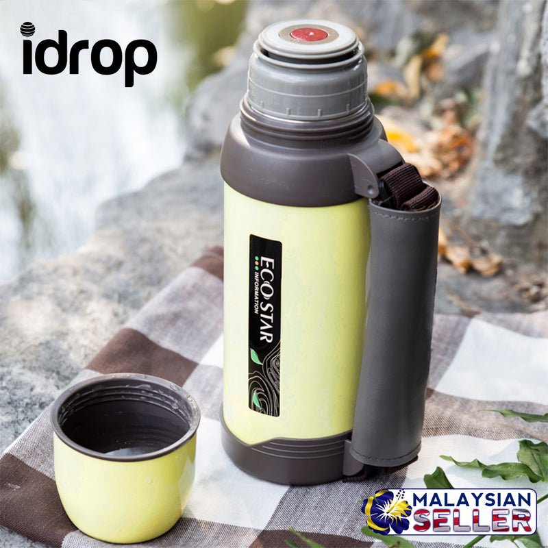idrop ECO Star Stainless Steel Travel Insulated Thermos Flask 1L