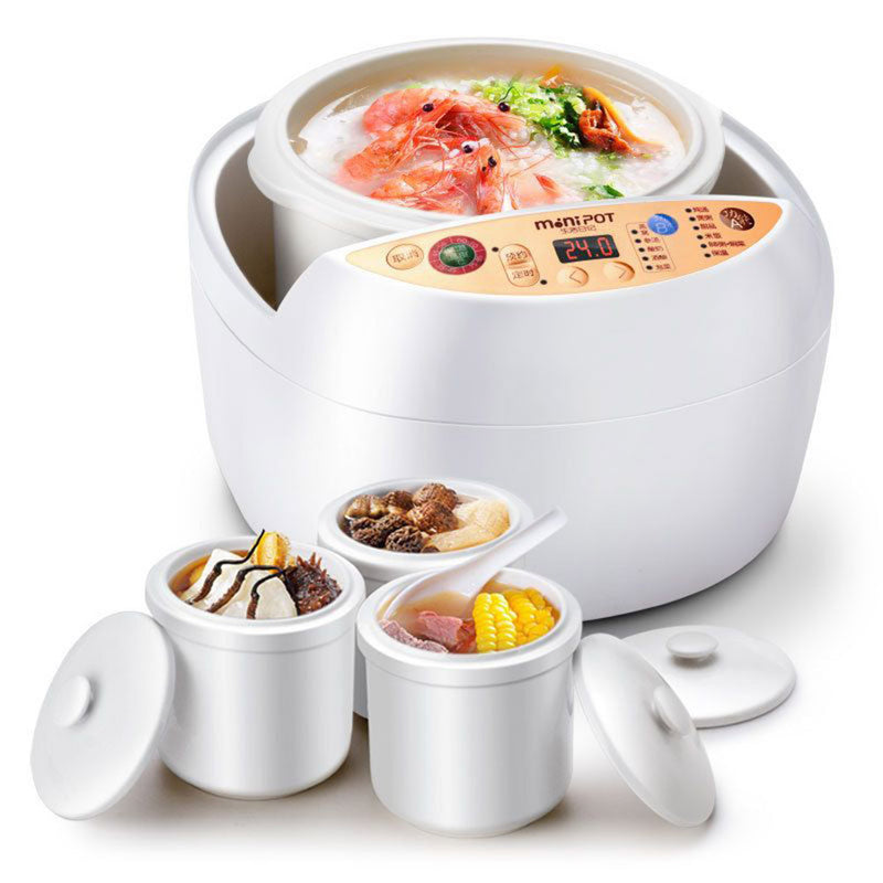 Multi-Functional Square Shape Digital Stew Pot with 4 Ceramic Liner