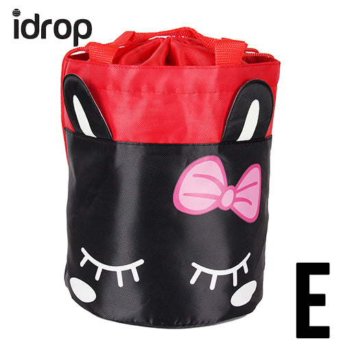 idrop Creative Design Cute Cartoon Theme Style Oxford Cloth Waterproof Lunch Box Bag [Send by randomly design]