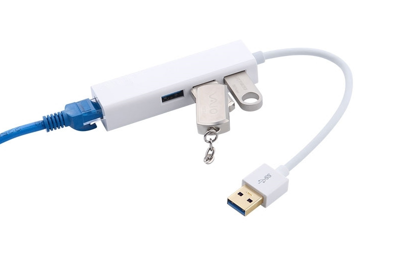 idrop Gigabit Ethernet Adapter + USB 3.0 HUB for Macbook
